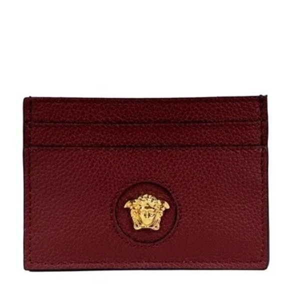 Versace Medusa Burgundy Card Case NWT Includes Box - Picture 1 of 4